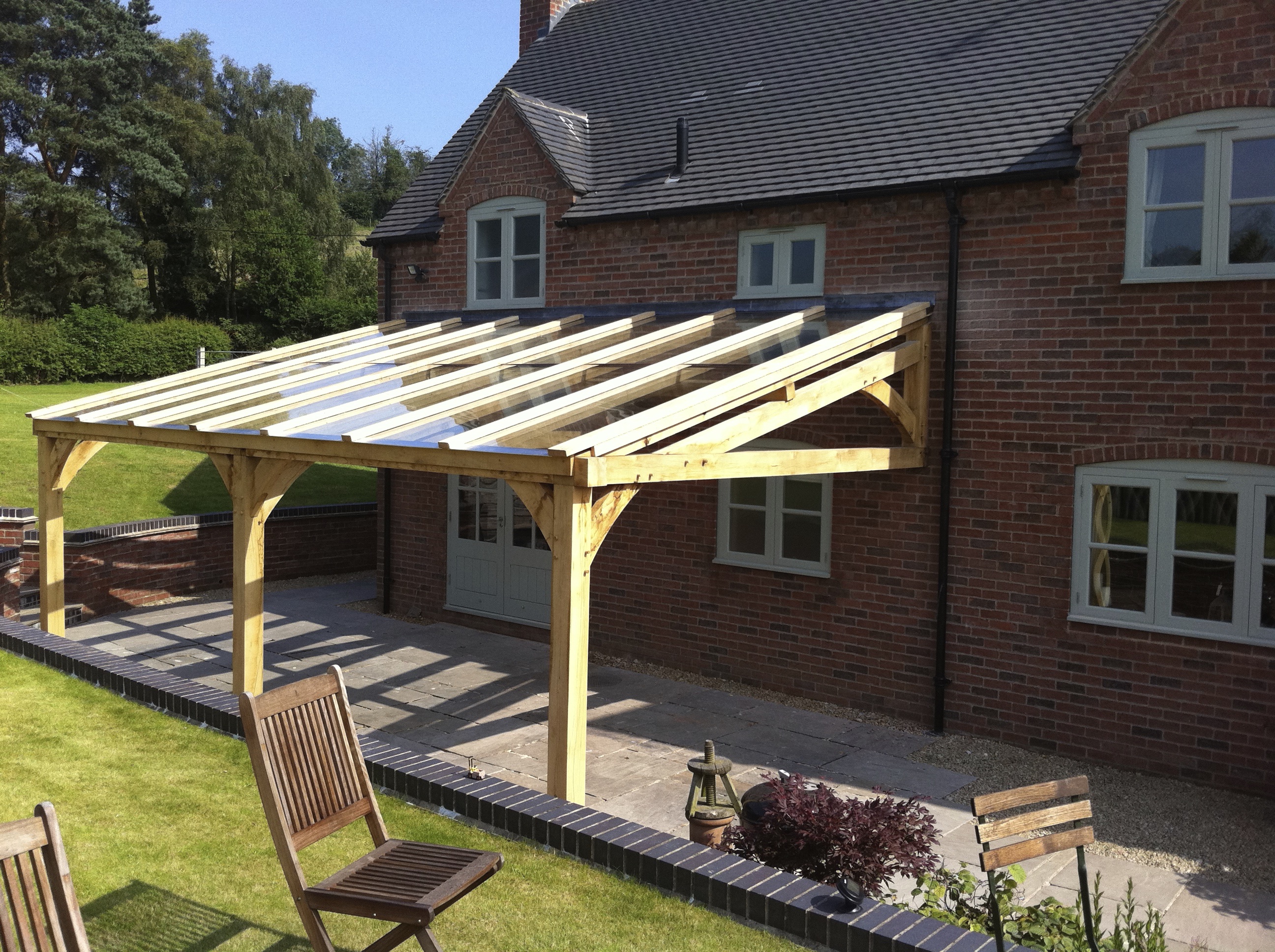 6 5m Long Oak Frame Veranda